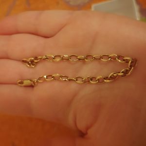 10k hammered bracelet 7 ınch